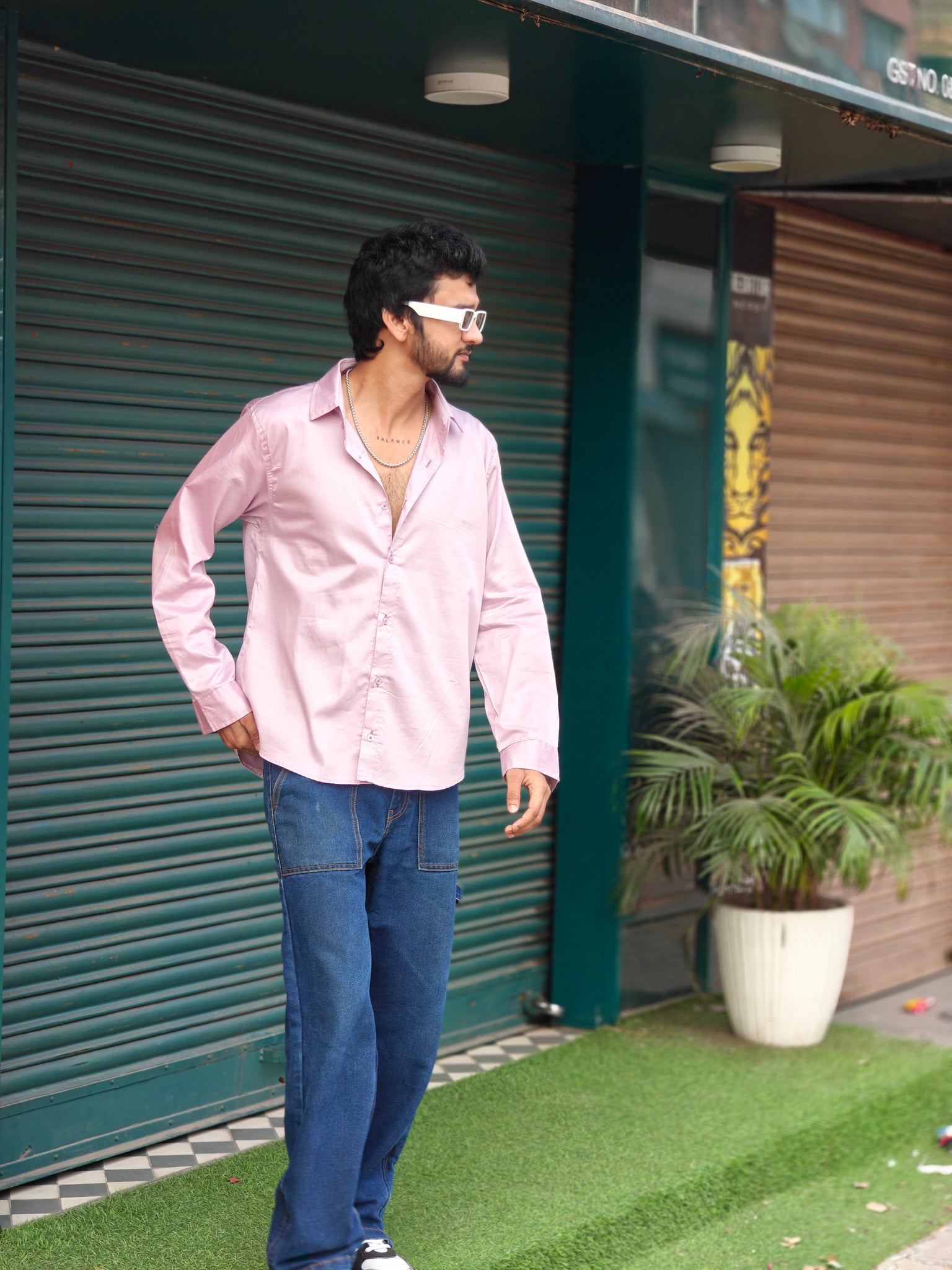 Light Pink solid (Men’s shirt )
