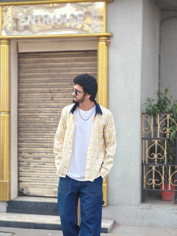 Yellow checkered (Men’s shirt )