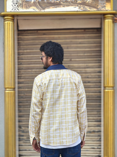 Yellow checkered (Men’s shirt )