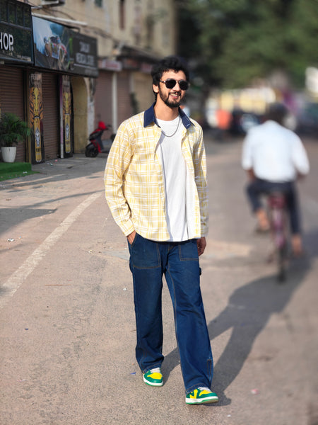 Yellow checkered (Men’s shirt )