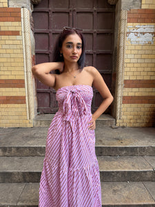 Pink striped bow ( maxi )