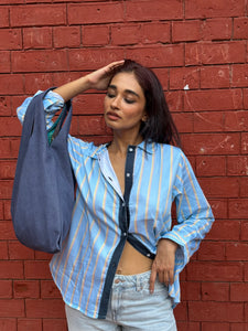 Blue striped shirt