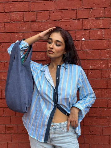 Blue striped shirt