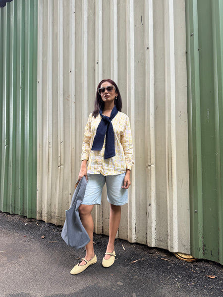 Yellow checkered shirt