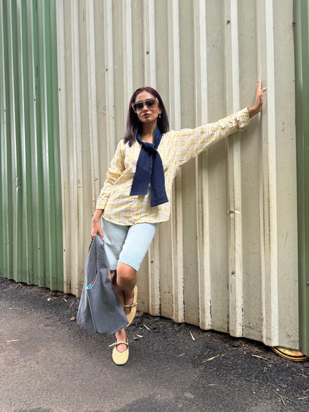 Yellow checkered shirt