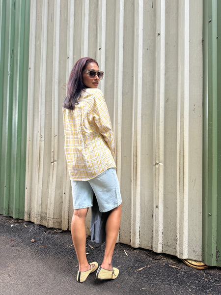 Yellow checkered shirt