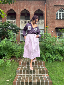 Solid pink skirt