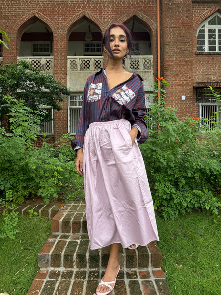 Solid pink skirt