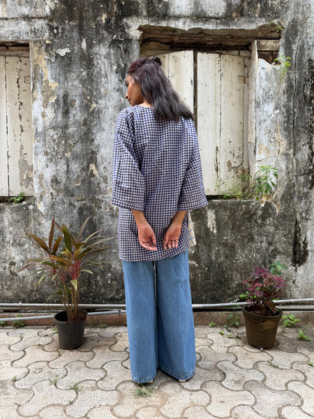 Checkered short kurta