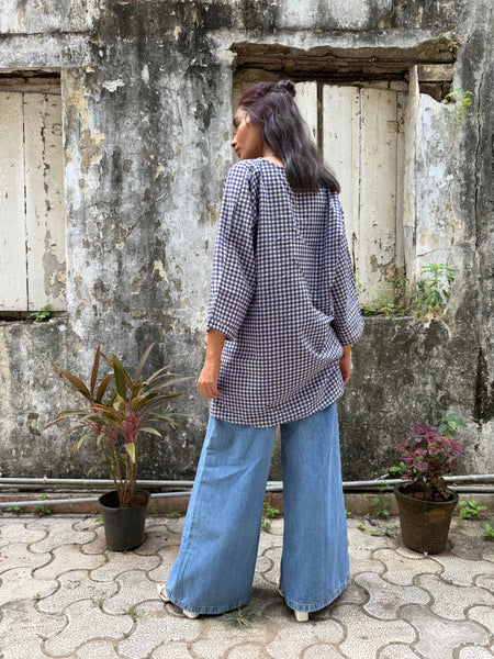 Checkered short kurta