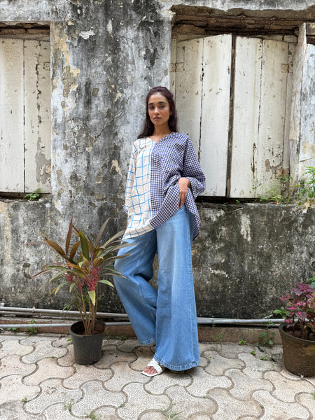 Checkered short kurta