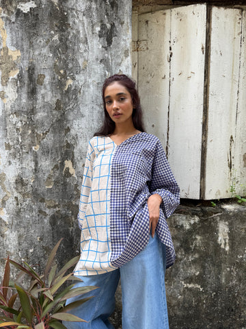 Checkered short kurta