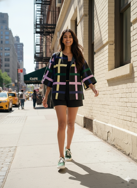 Black checkered jacket