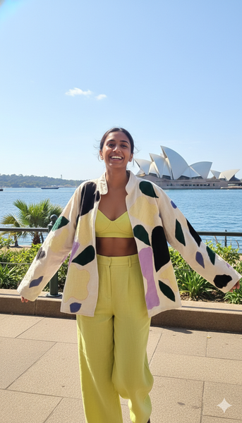 All shapes applique jacket