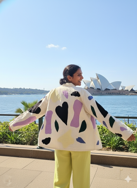 All shapes applique jacket