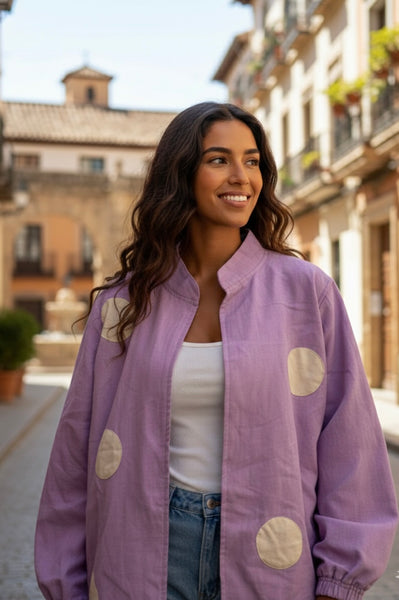 appliqué polka  jacket