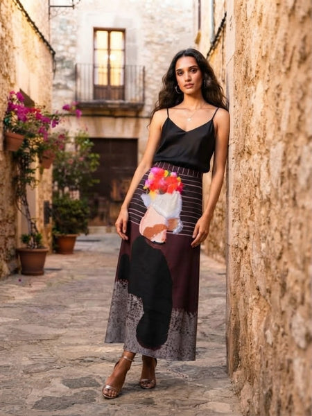 Boy & bouquet ( long skirt  )
