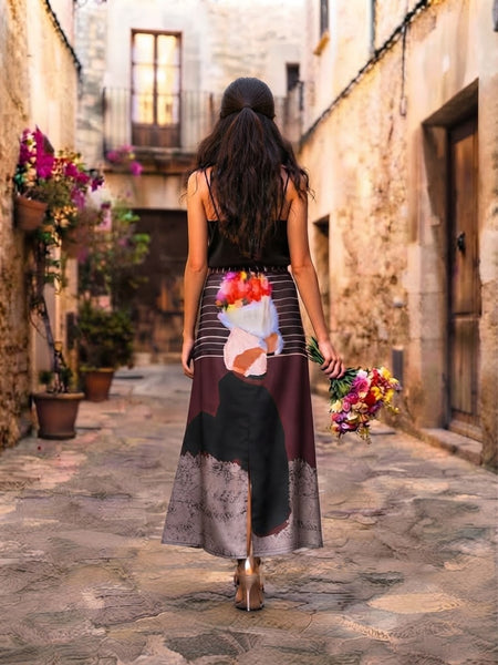 Boy & bouquet ( long skirt  )