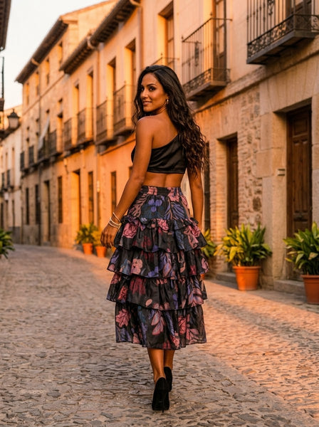 Painted garden ( frill skirt )