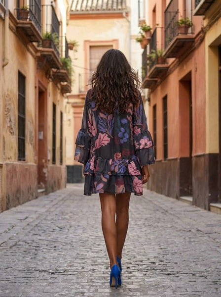 Painted garden (  short dress )