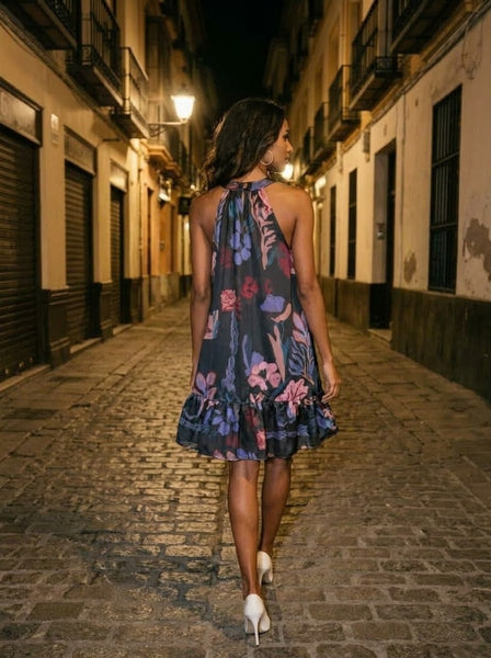 Painted garden ( halterneck dress )