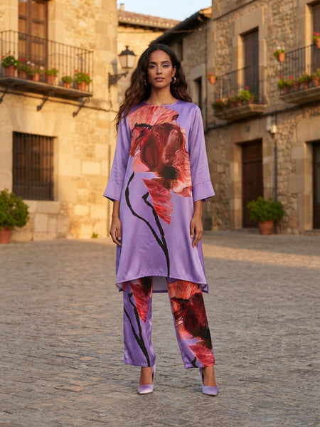 Purple haze ( kurta pants set - 2 pc )