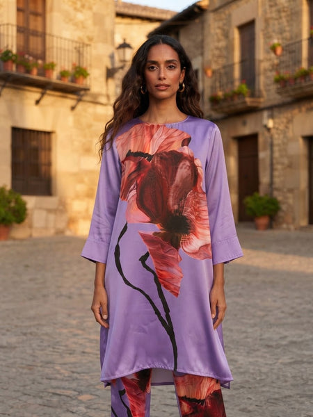 Purple haze ( kurta pants set - 2 pc )