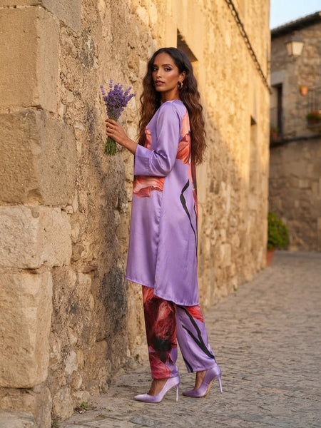 Purple haze ( kurta pants set - 2 pc )