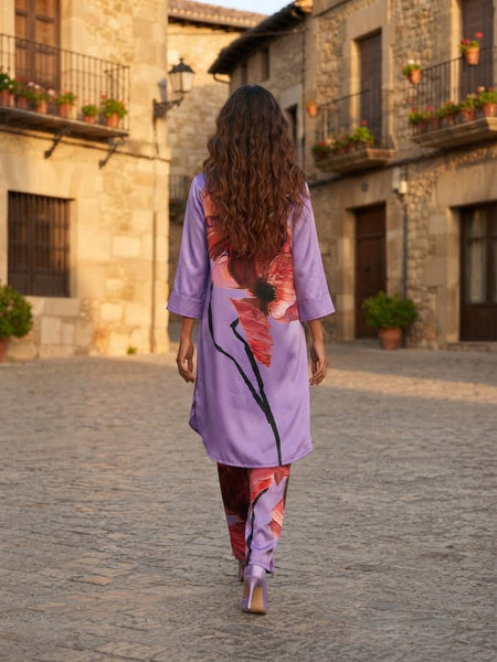 Purple haze ( kurta pants set - 2 pc )