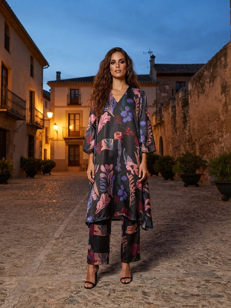 Painted garden ( kurta pants set - 2 pc )