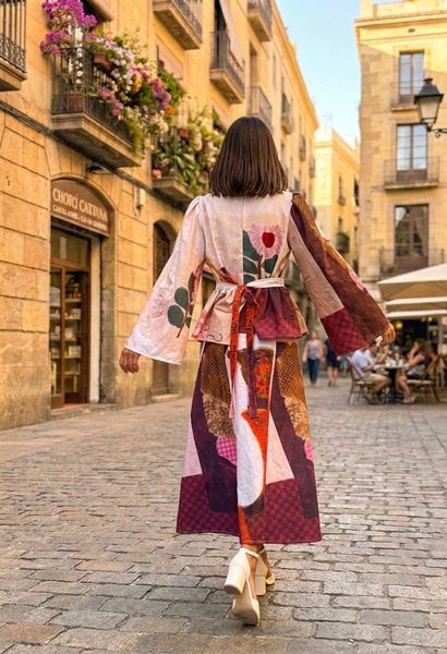 Me & my portrait ( long dress with frill belt )