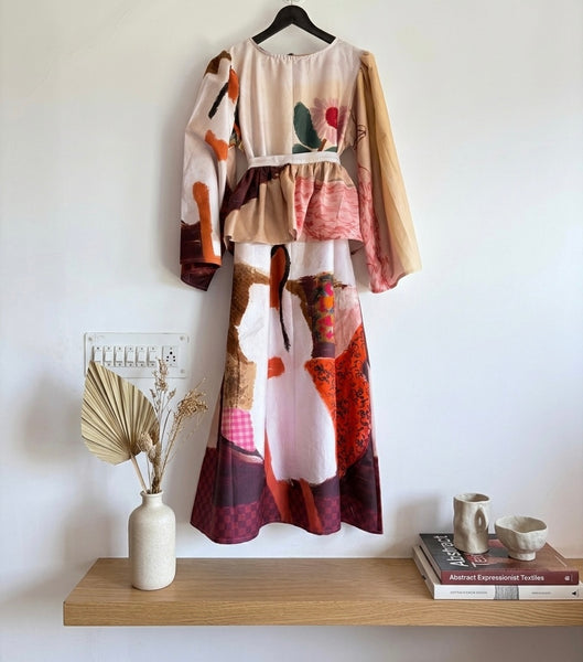 Me & my portrait ( long dress with frill belt )