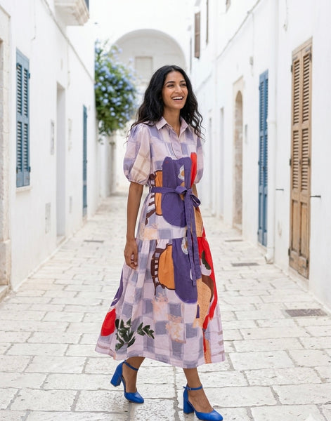 The backyard  ( long dress with belt  )
