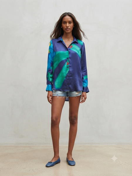 Blue garden  ( shirt )