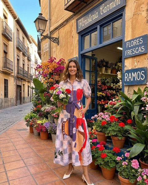 The backyard  ( long dress with belt  )