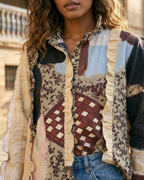 Middle East  ( frill oversized shirt )