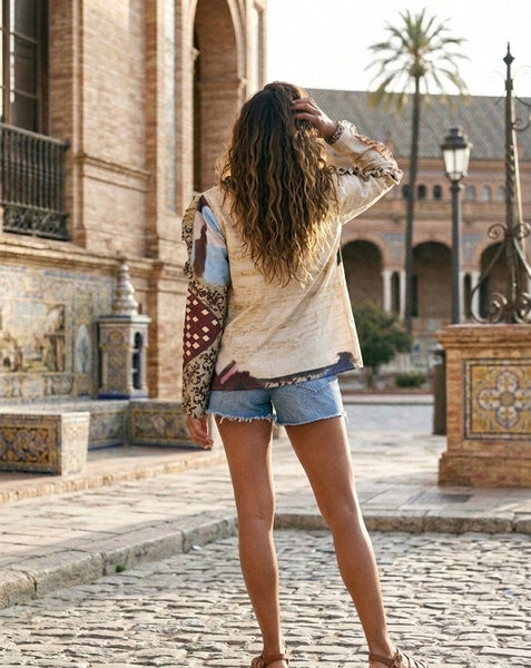 Middle East  ( frill oversized shirt )