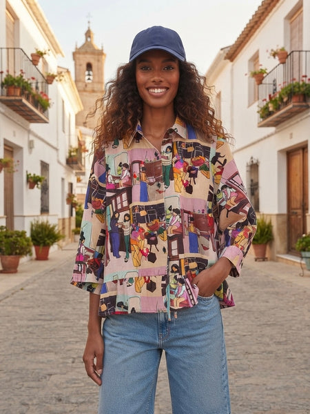 Our loved ones frill shirt  [everyday clothing]