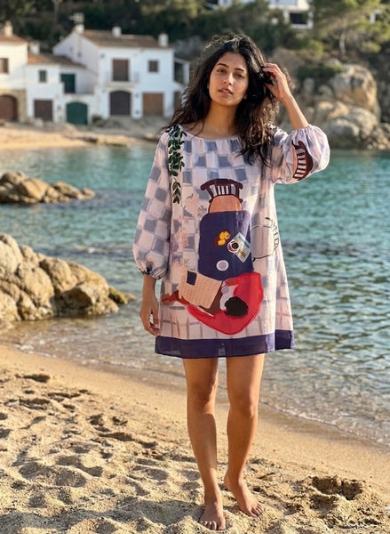 The backyard  ( oversized dress )