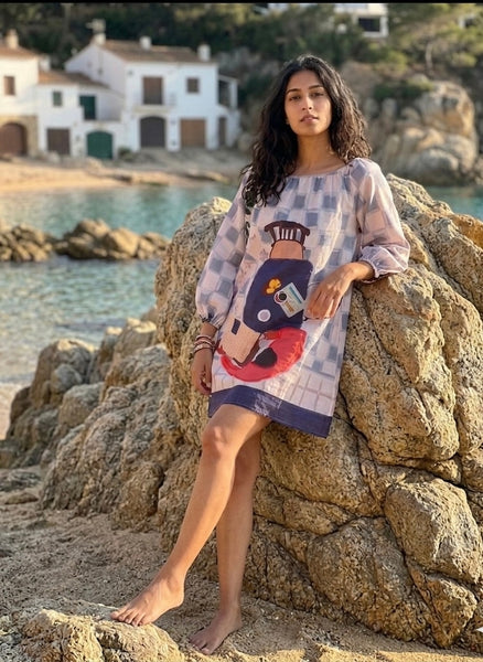 The backyard  ( oversized dress )