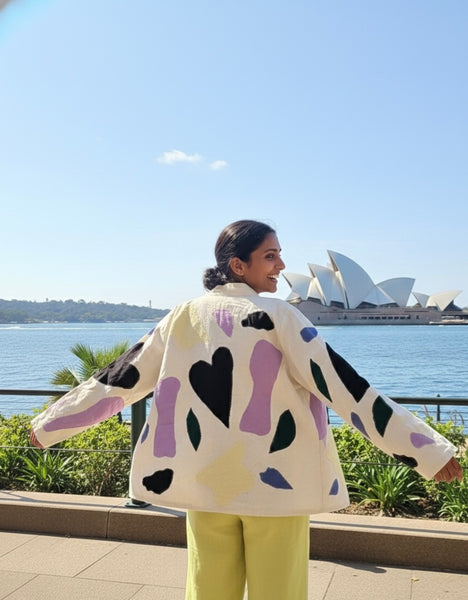 All shapes applique jacket