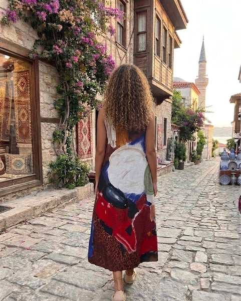 Vespa ( balloon long dress )