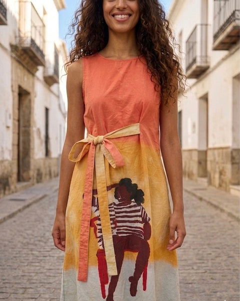 Sundowner front tie ( long dress )