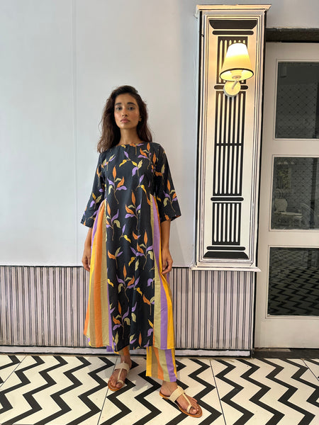 Vivid floral kurta set