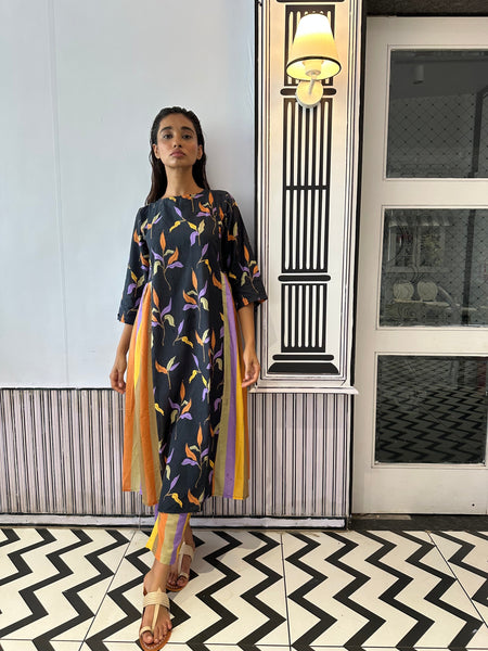 Vivid floral kurta set