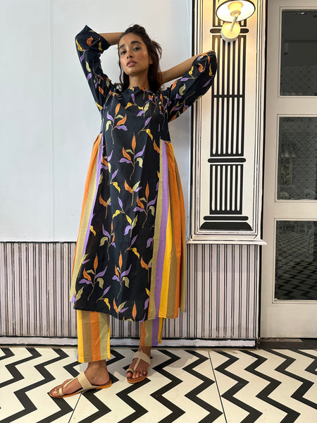Vivid floral kurta set