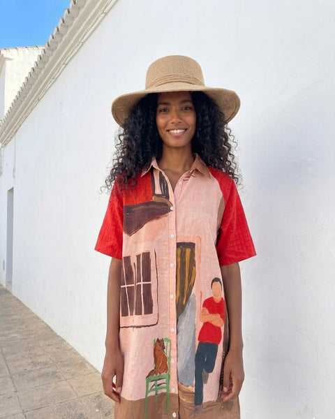 Cat & boy ( shirt dress )