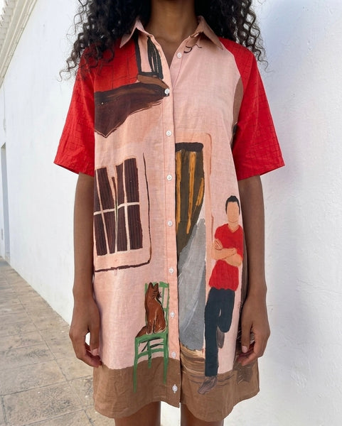 Cat & boy ( shirt dress )