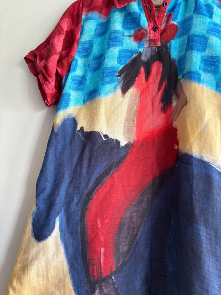 Riding my horse  [ shirt dress]