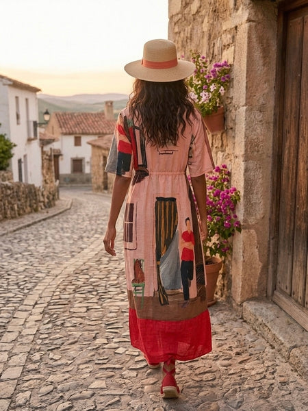 Cat & boy ( maxi dress )